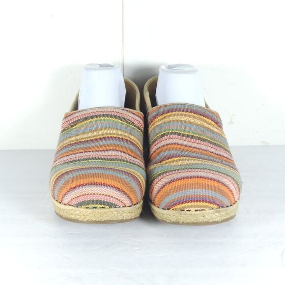 Dansko Women's EU41 US10-10,5 Multicolor Vegan Jute Woven Espadrille Clogs Shoes - Picture 3 of 15